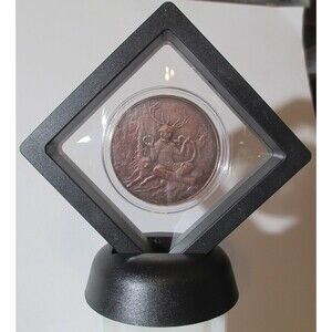 Celtic Lore - Cernunnos - 1oz .999 copper round-Framed with display Stand